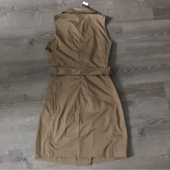 NWT Lauren Ralph Lauren Micro-Sanded Twill Button Sleeveless Dress - Picture 9 of 16